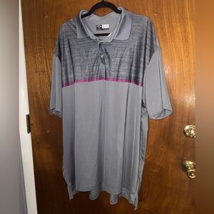 Callaway Opti-Dri Button Polo Golf Shirt Gray